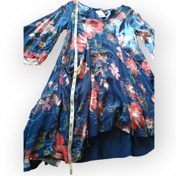 Free People Eyes on You Printed Dress in Navy Combo NWT - Picture 6 of 7